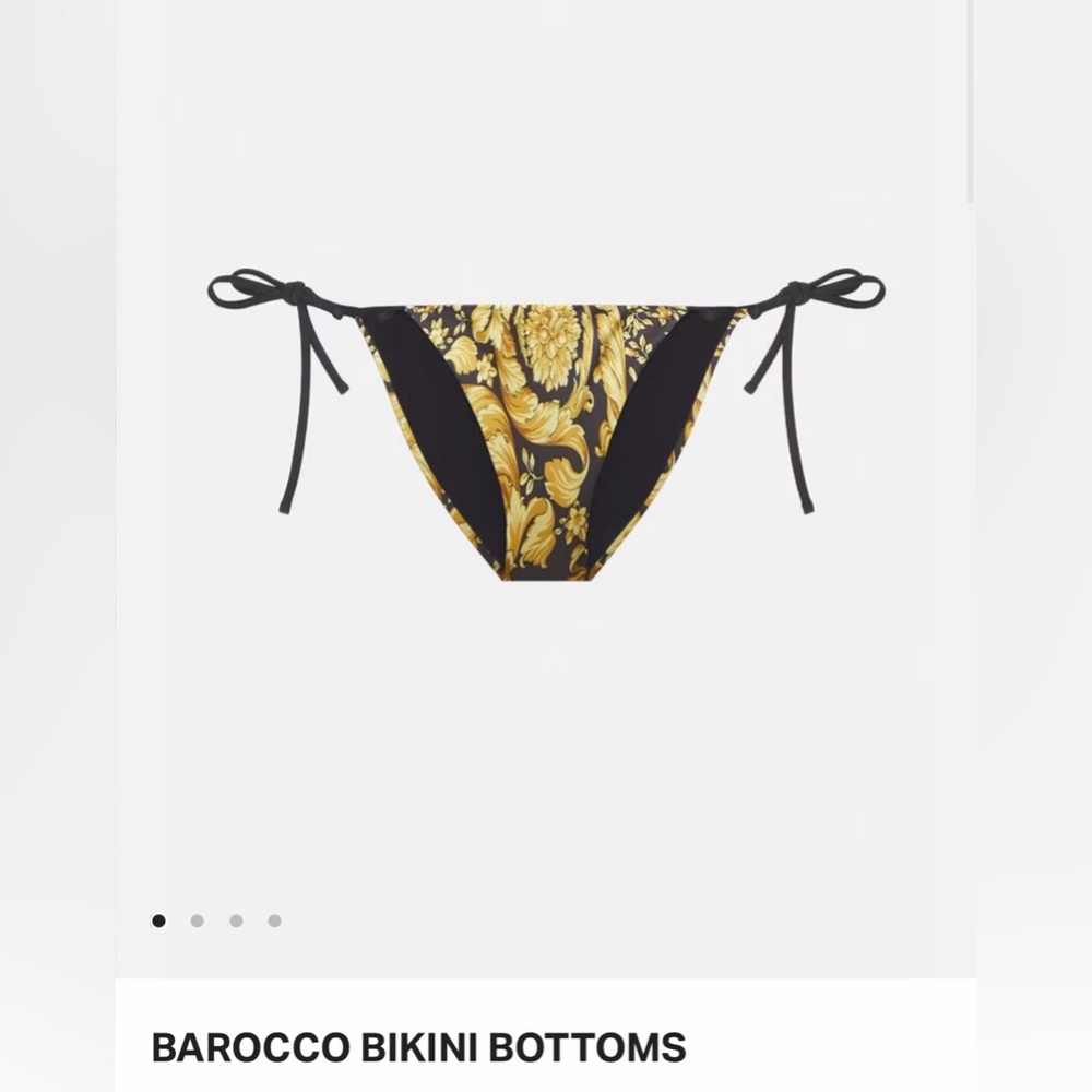 Versace Barocco Print Bikini Bottom